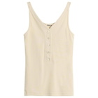 Auralee Women's Organic Cotton Fine Rib Tank Top in Ivory