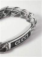 GUCCI - Sterling Silver and Enamel Chain Bracelet - Silver