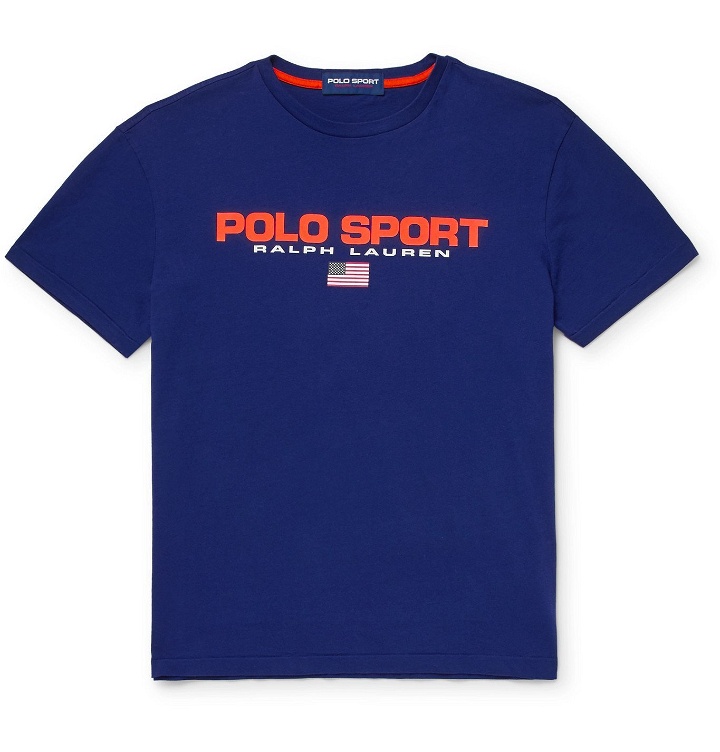 Photo: Polo Ralph Lauren - Logo-Print Cotton-Jersey T-Shirt - Blue