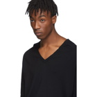 Maison Margiela Black Wool V-Neck Sweater