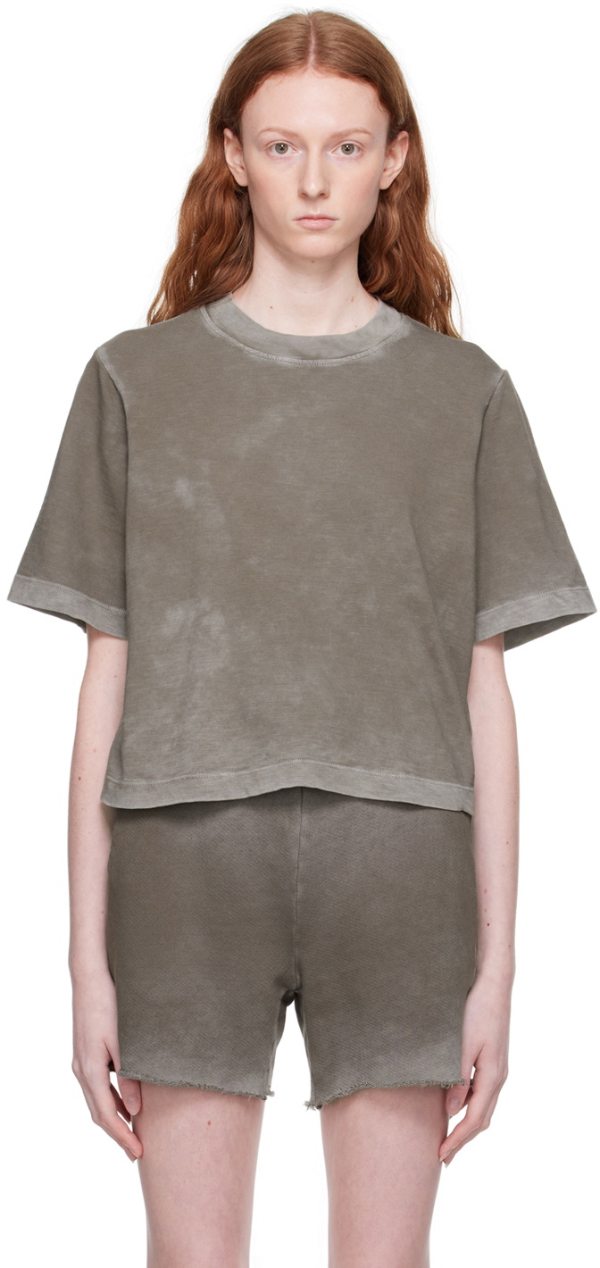 yobiotop Cotton shirt 【未使用】 COTTON/CELLULOSE BROAD RIBBON COLLAR SHIRT(M Khaki): S'YTE