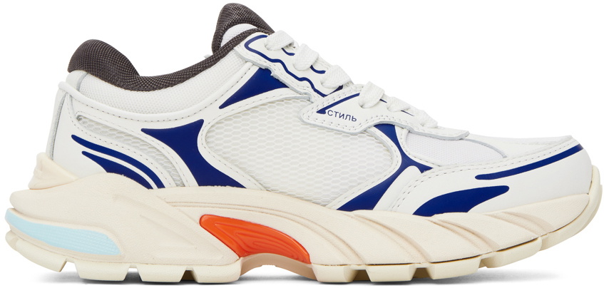 Heron Preston Blue and White Athletic Shoes Heron Preston White & Blue Block Stepper Sneakers Heron Preston main image 2