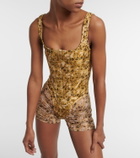 KNWLS - Floral corset top