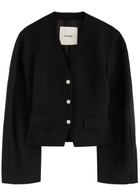 Nanushka Kiyo Seersucker Jacket Black