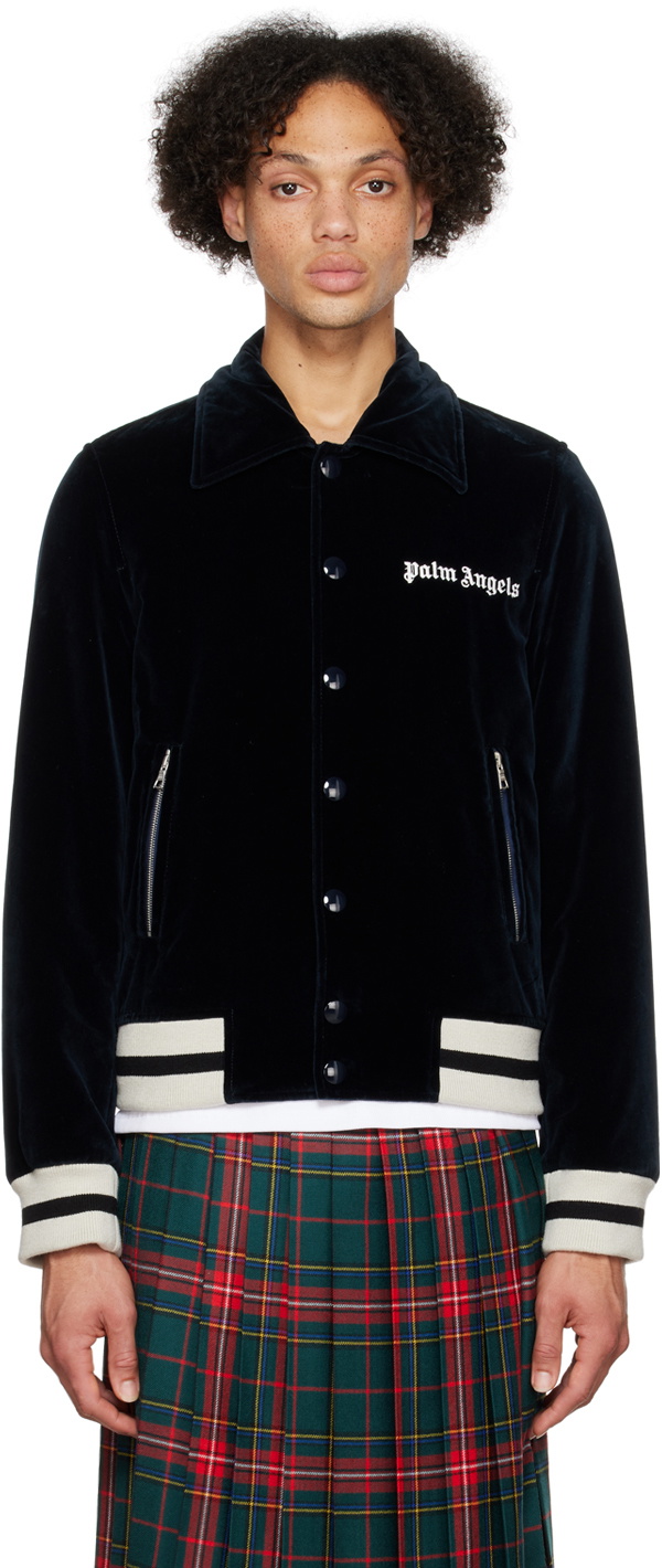 SUNDAY BASEBALL JACKET in black - Palm Angels® Official