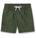 Frescobol Carioca - Johannes Huebl Geo Mid-Length Swim Shorts - Green