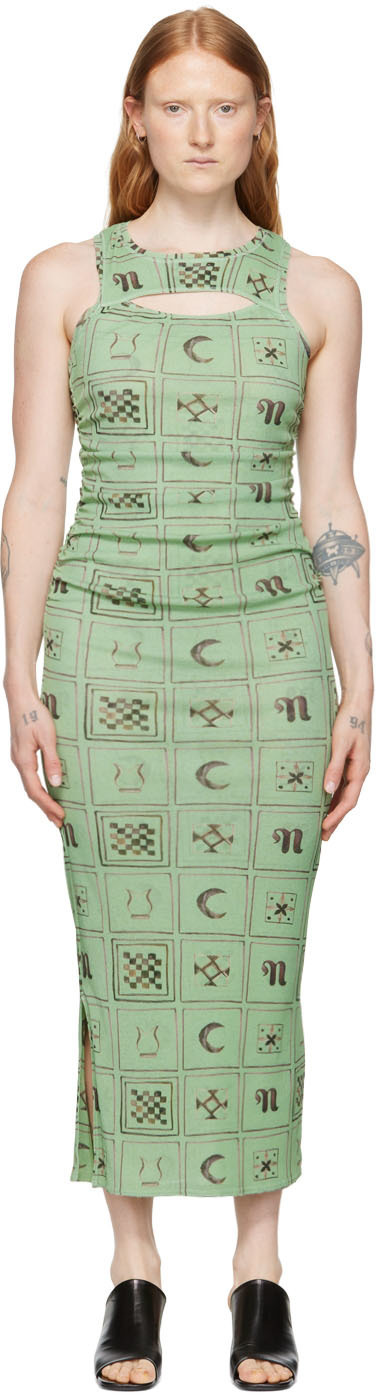 green emerald velvet dress Nanushka Green Rozal Crew Neck Maxi Dress main image 1