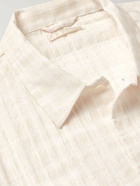 OUR LEGACY - Striped Textured Cotton-Blend Shirt - Neutrals