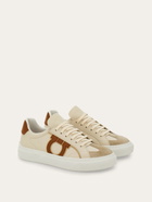 Ferragamo Mens Gancini sneaker in Beige