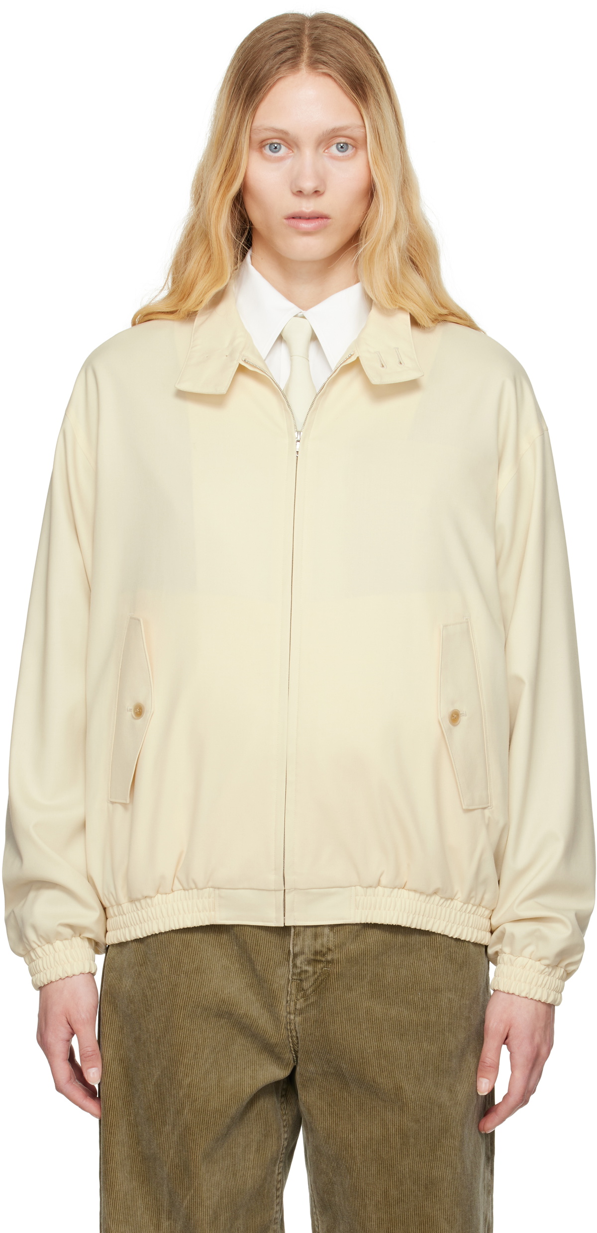 AURALEE Brown Washed Organic Canvas Hunting Jacket Auralee AURALEE Brown Washed Organic Canvas Hunting Jacket Auralee