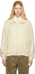 AURALEE Beige Super Fine Tropical Wool Zip Jacket