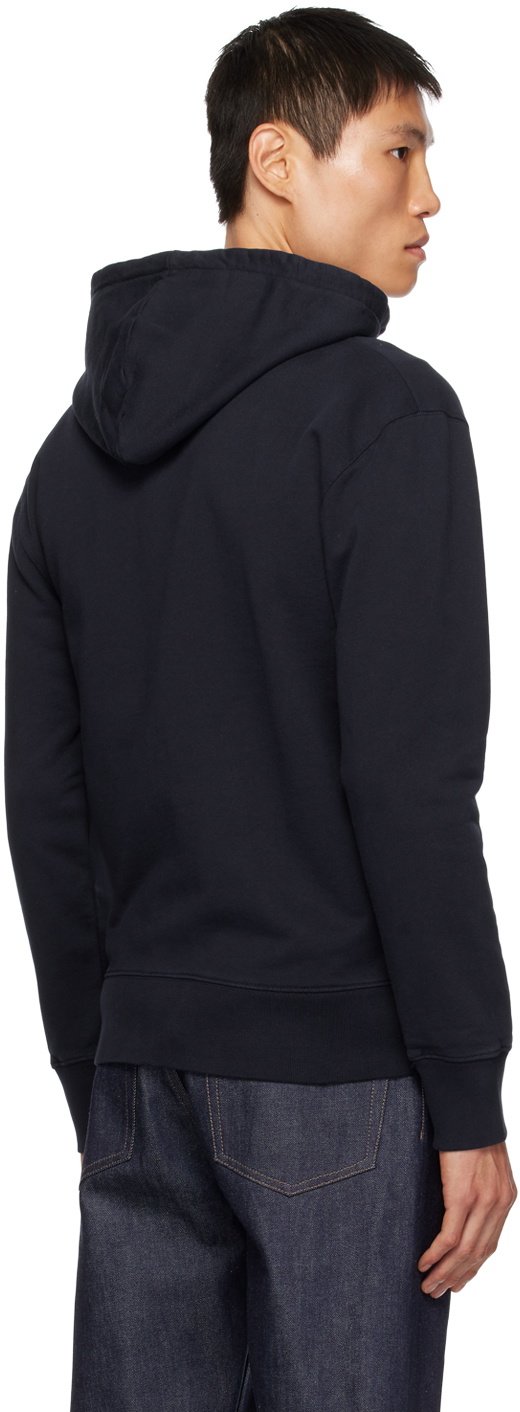 Maison Kitsuné Navy Tricolor Fox Patch Hoodie Maison Kitsune