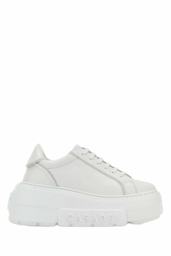 Photo: Casadei White Leather Nexus Sneakers