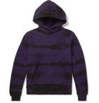 AMIRI - Distressed Tie-Dyed Cotton-Jersey Hoodie - Men - Purple