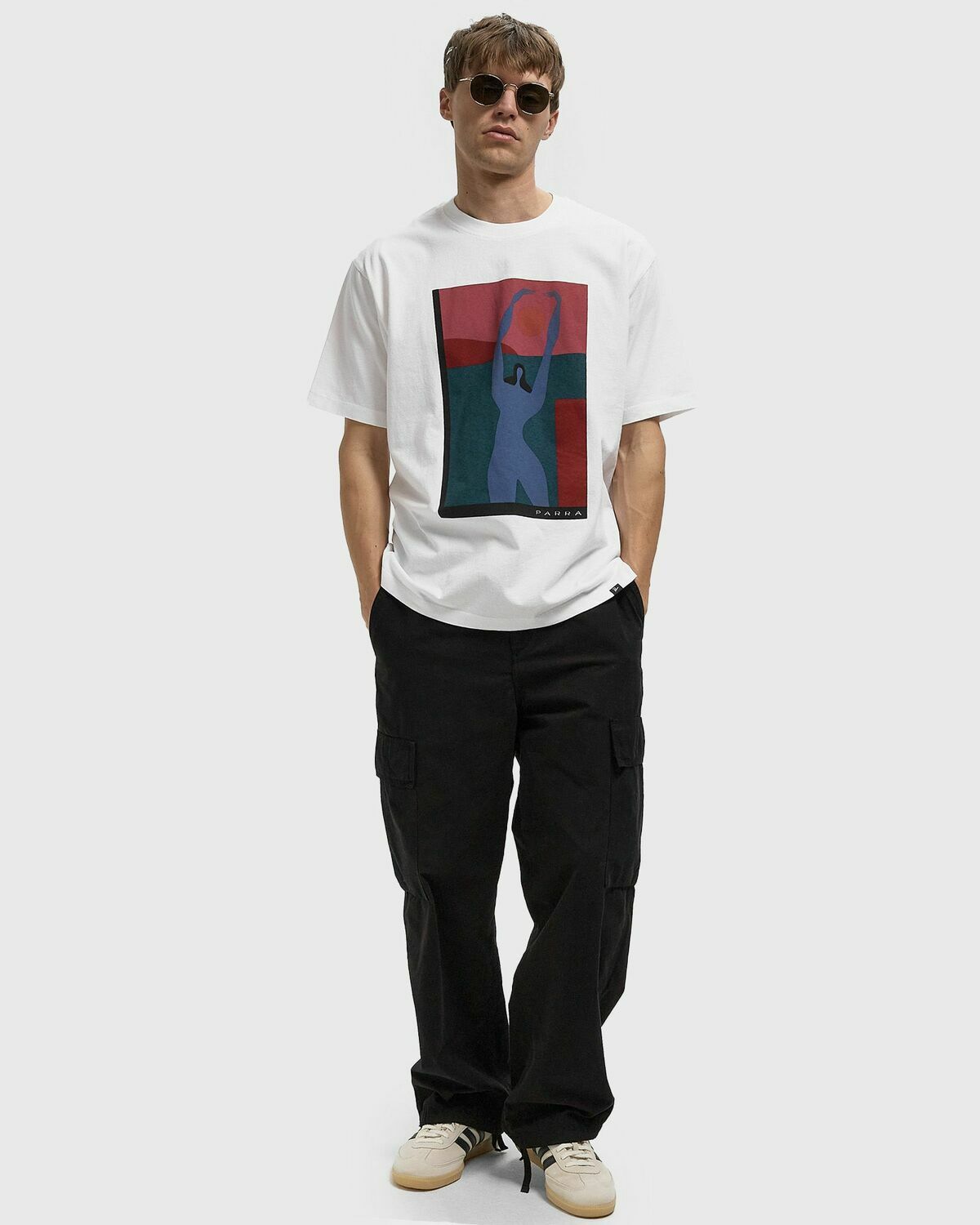 By Parra PROTECT THE SUN TEE White Mens Shortsleefe