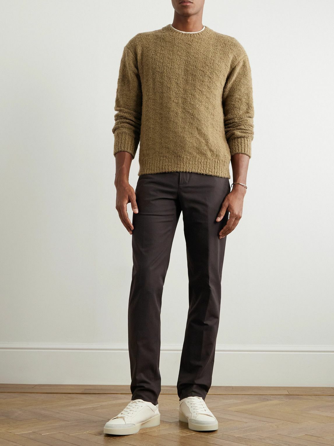 Loro Piana - Carlo Hyannis Tapered Cotton-Blend Trousers - Brown