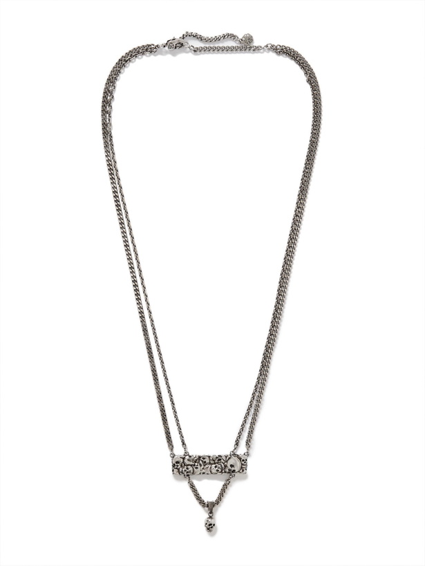 Photo: ALEXANDER MCQUEEN - Burnished Silver-Tone Necklace