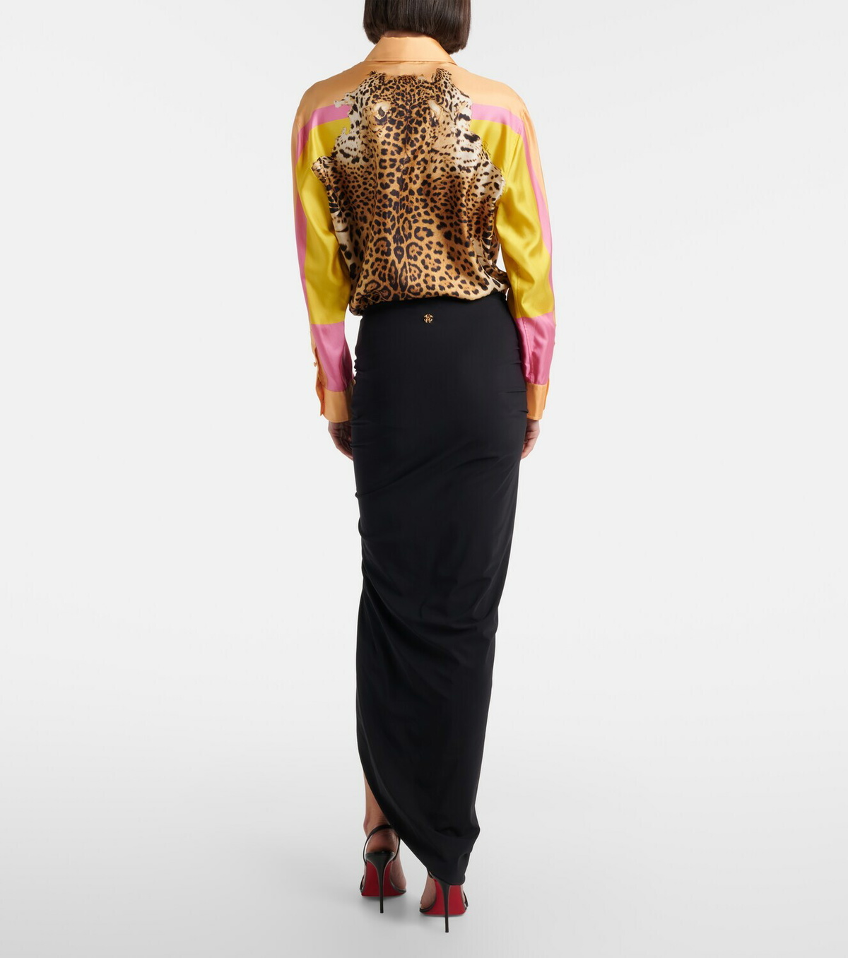 Roberto Cavalli Draped midi skirt