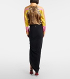 Roberto Cavalli Draped midi skirt