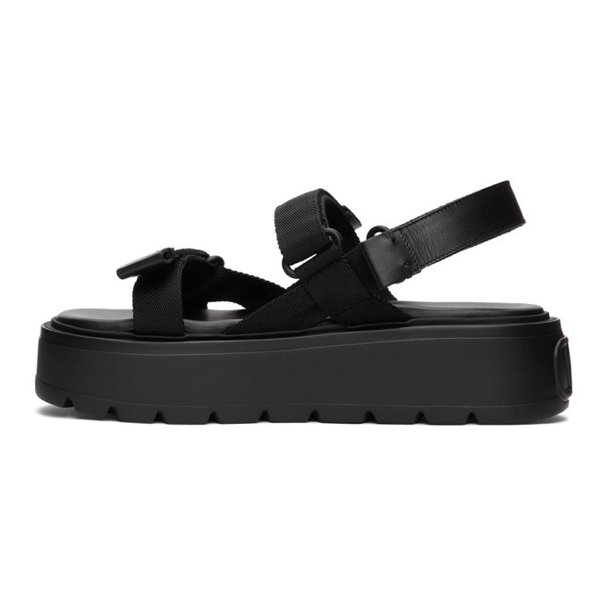 Valentino Black Valentino Garavani Uniqueform Sandals