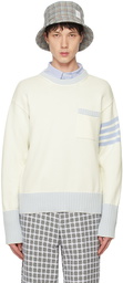 Thom Browne White Hector Sweater