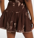 Poupette St Barth Colleen pleated cotton miniskirt