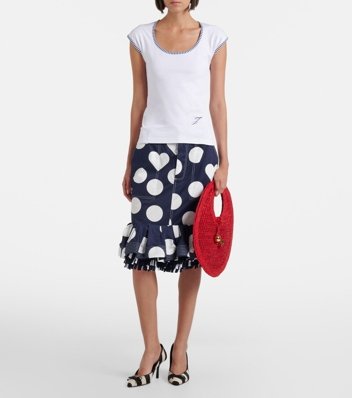 Jacquemus Spiaggia Small raffia top-handle bag