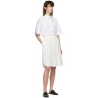 Jil Sander Navy White String Skirt