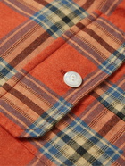 Drake's - Checked Cotton-Blend Twill Shirt - Red