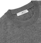 Mr P. - Knitted Cashmere and Silk-Blend T-Shirt - Gray