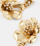 Oscar de la Renta Flower embellished drop earrings