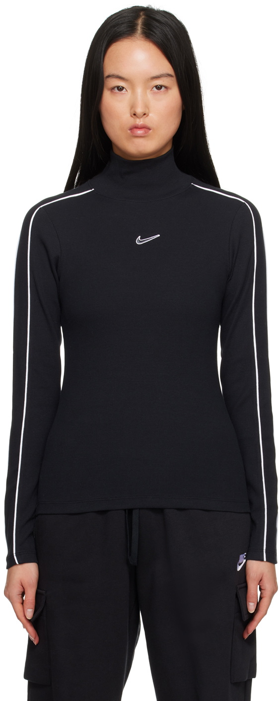 Nike Black Swoosh Long Sleeve T-Shirt Nike