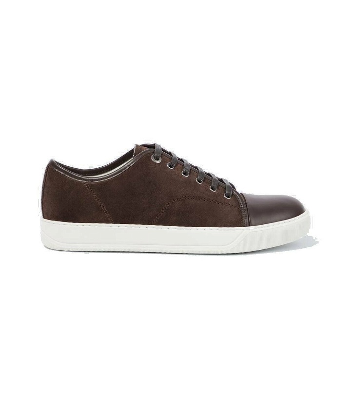 Photo: Lanvin DBB1 leather-trimmed suede sneakers