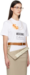 Moschino White 'Moschino' Breakfast T-shirt