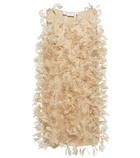 Max Mara - Priamo feather-trimmed minidress