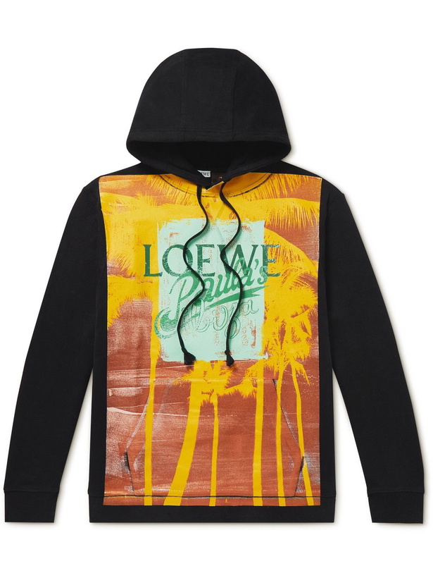 Photo: Loewe - Paula's Ibiza Printed Cotton-Jersey Hoodie - Black