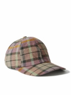The Elder Statesman - Burnout Checked Wool Baseball Cap