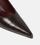 The Row Slingback leather pumps