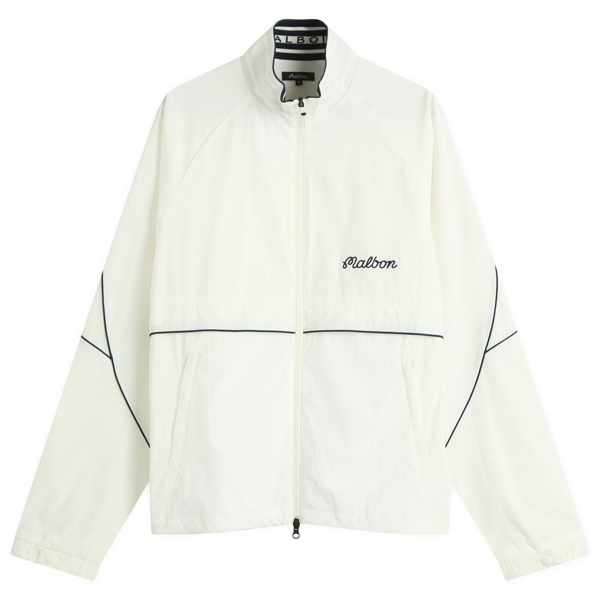 Malbon Men's Riva Nylon Jacket in White
