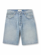 Cherry Los Angeles - Straight-Leg Denim Shorts - Blue