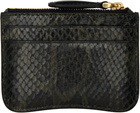 AMI Paris Black & Green Leather Zipped Card Holder