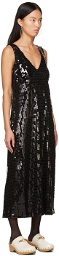 Anna Sui Black Sequin Midnight Dress