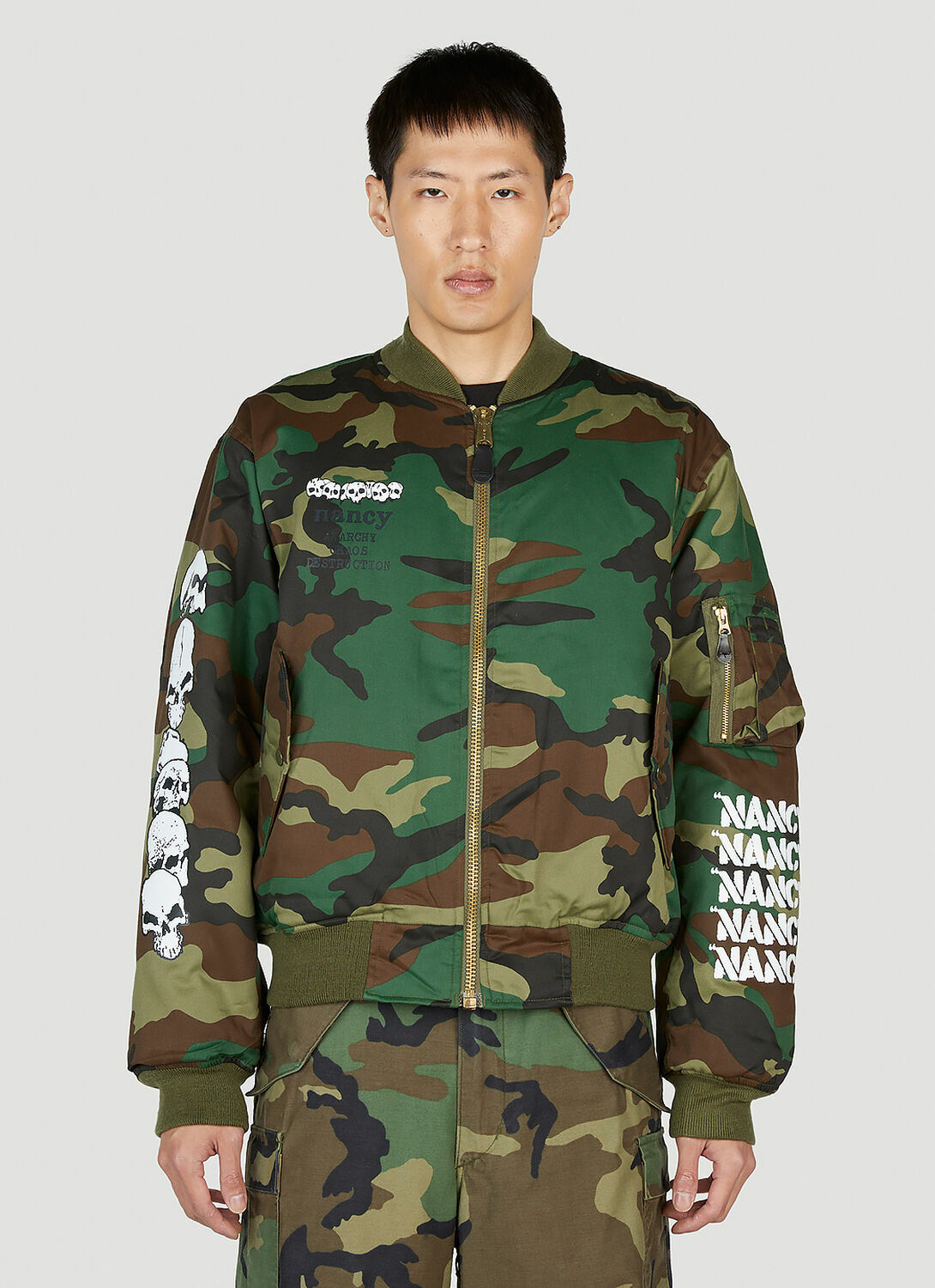Nancy Camouflage Bomber Jacket