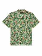 Beams Plus - Camp-Collar Printed Cotton-Voile Shirt - Green