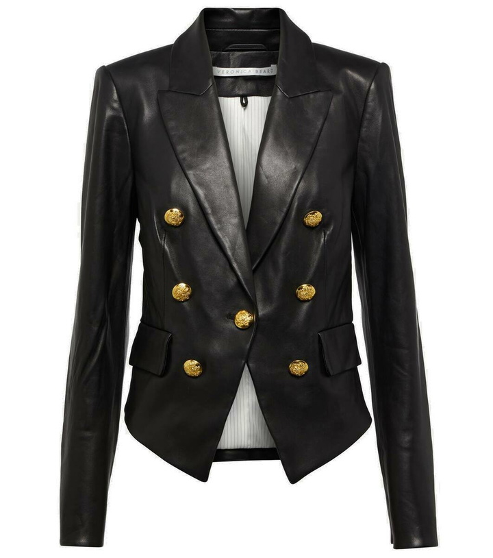 Photo: Veronica Beard Cooke Dickey leather jacket