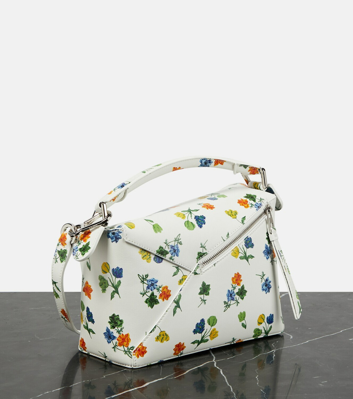 Loewe - Puzzle Small floral leather shoulder bag Loewe