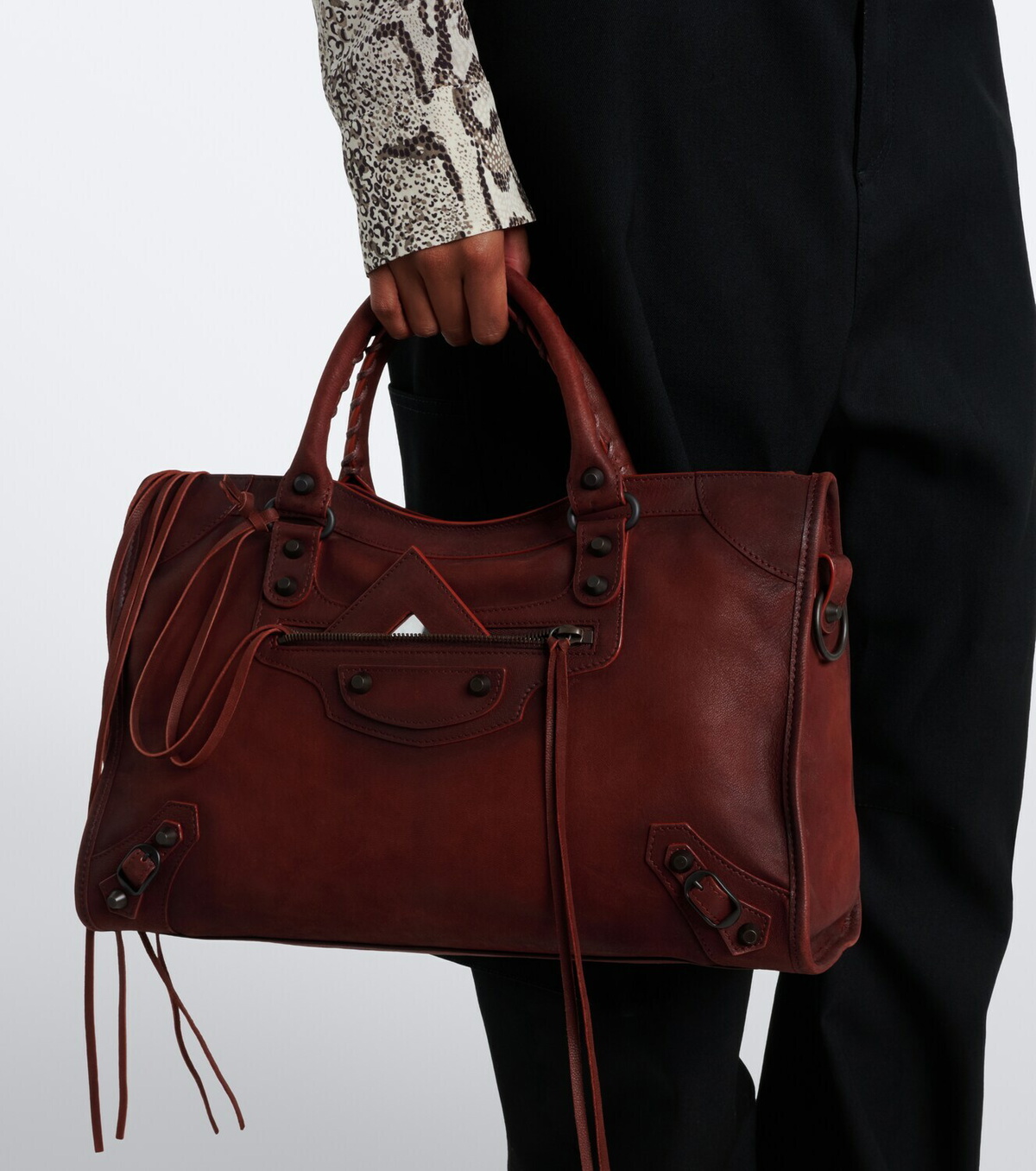 Balenciaga Le City Medium leather top-handle bag
