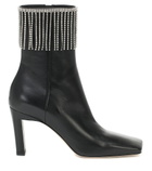 Wandler - Isa embellished leather ankle boots
