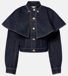 Ulla Johnson Agata caped denim jacket