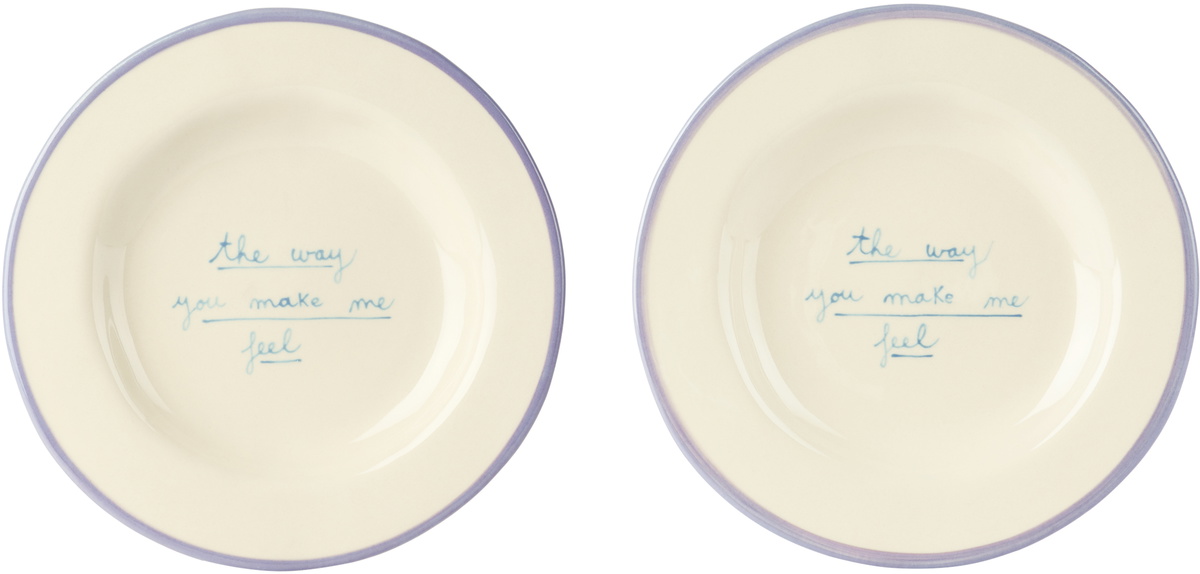 Laetitia Rouget Beige 'The way you make me feel' Plate Set